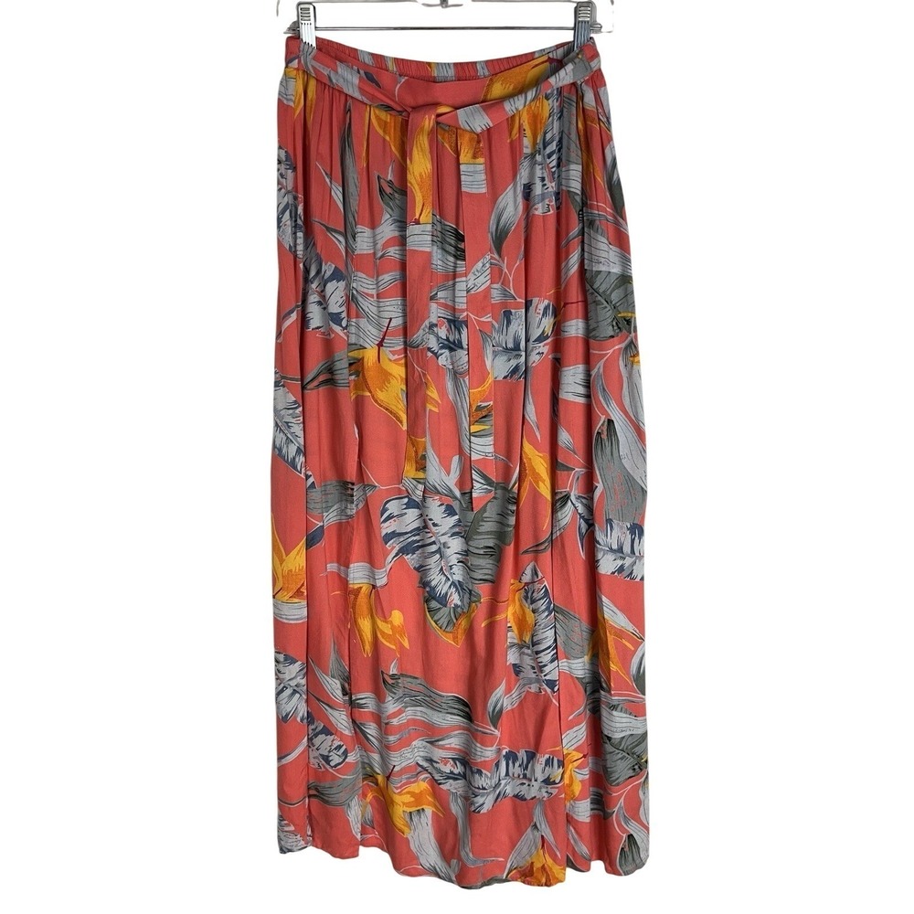 Patrons of Peace Floral Maxi Skirt Womens Size L‎ Tropical Floral Pink